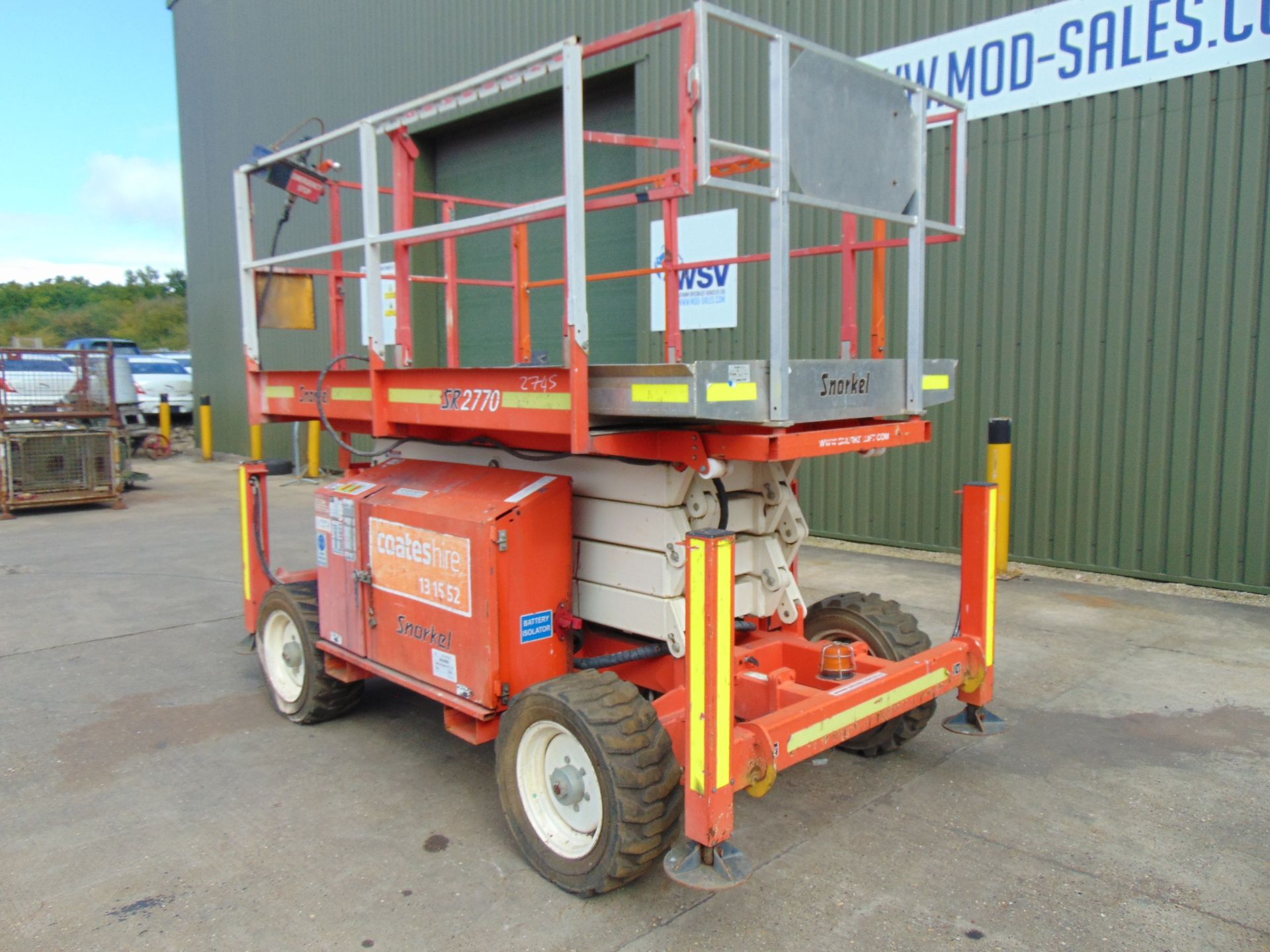 Snorkel SR2770 Rough Terrain Kubota Diesel Scissor Lift / Access Platform only 1,572 Hours! - Bild 5 aus 27