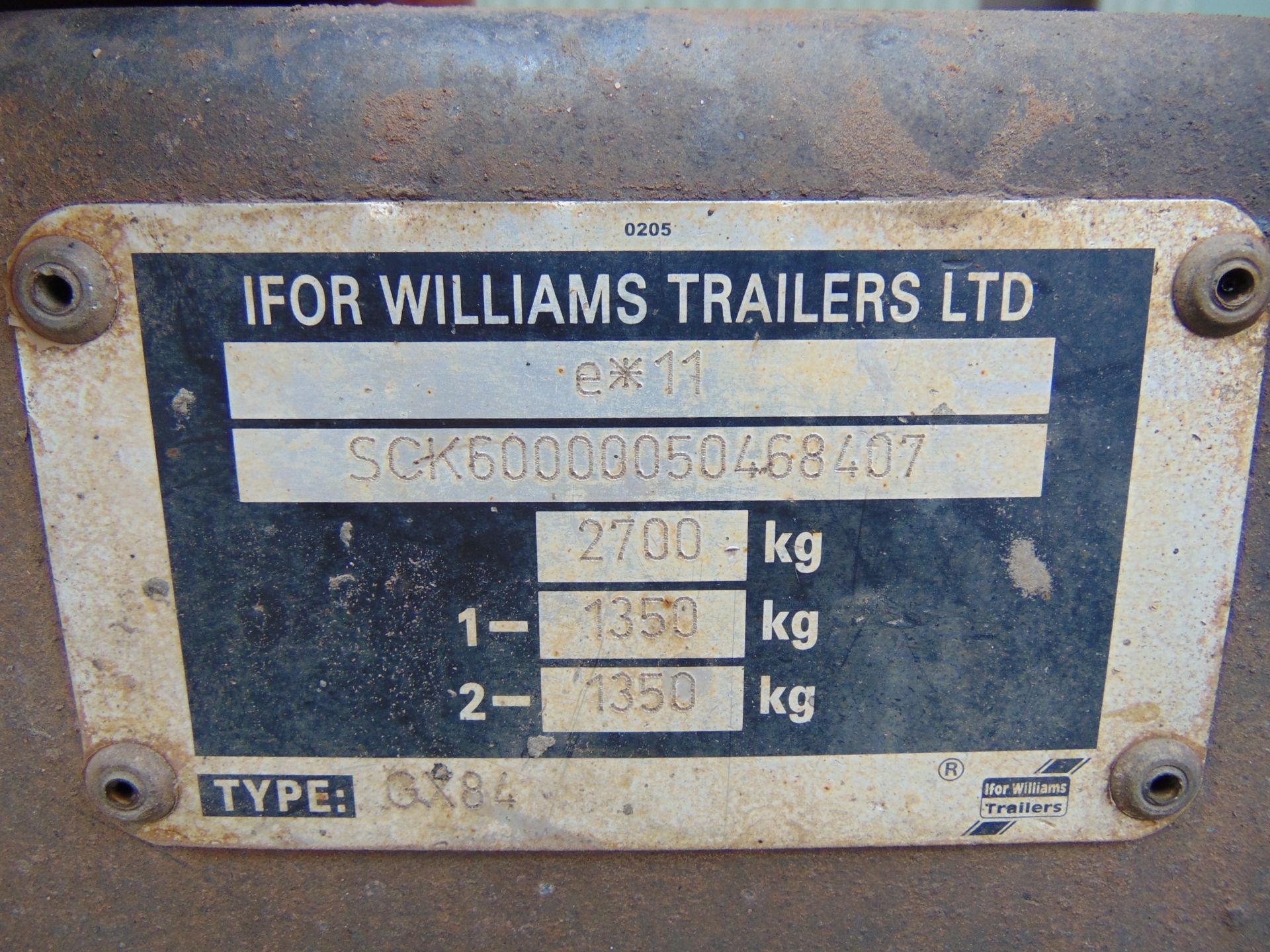 Ifor Williams GX84 Mini Digger/Plant Trailer with 4' Ramp and Bucket Rest - Image 10 of 10
