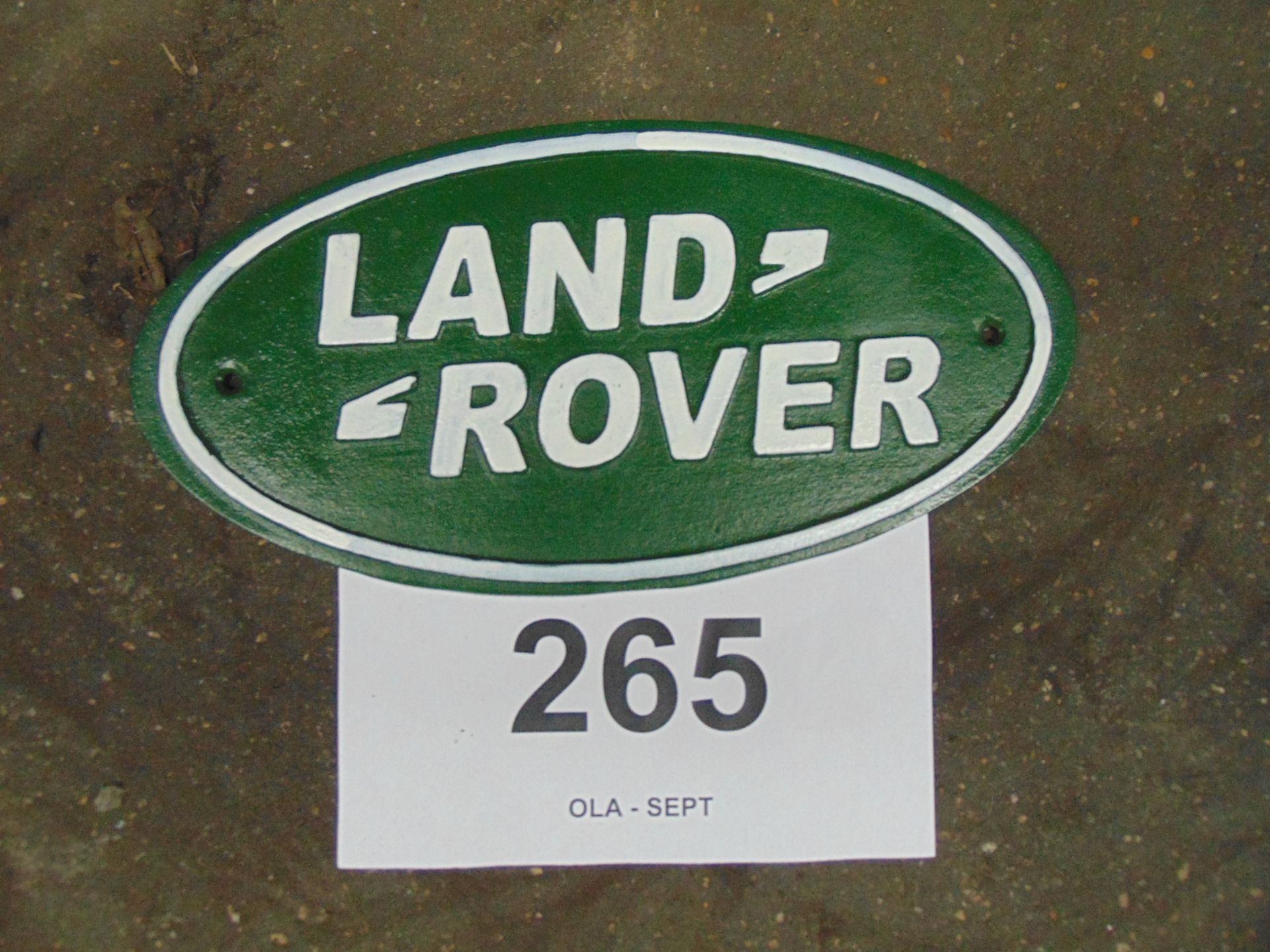 Land Rover Cast Iron Sign