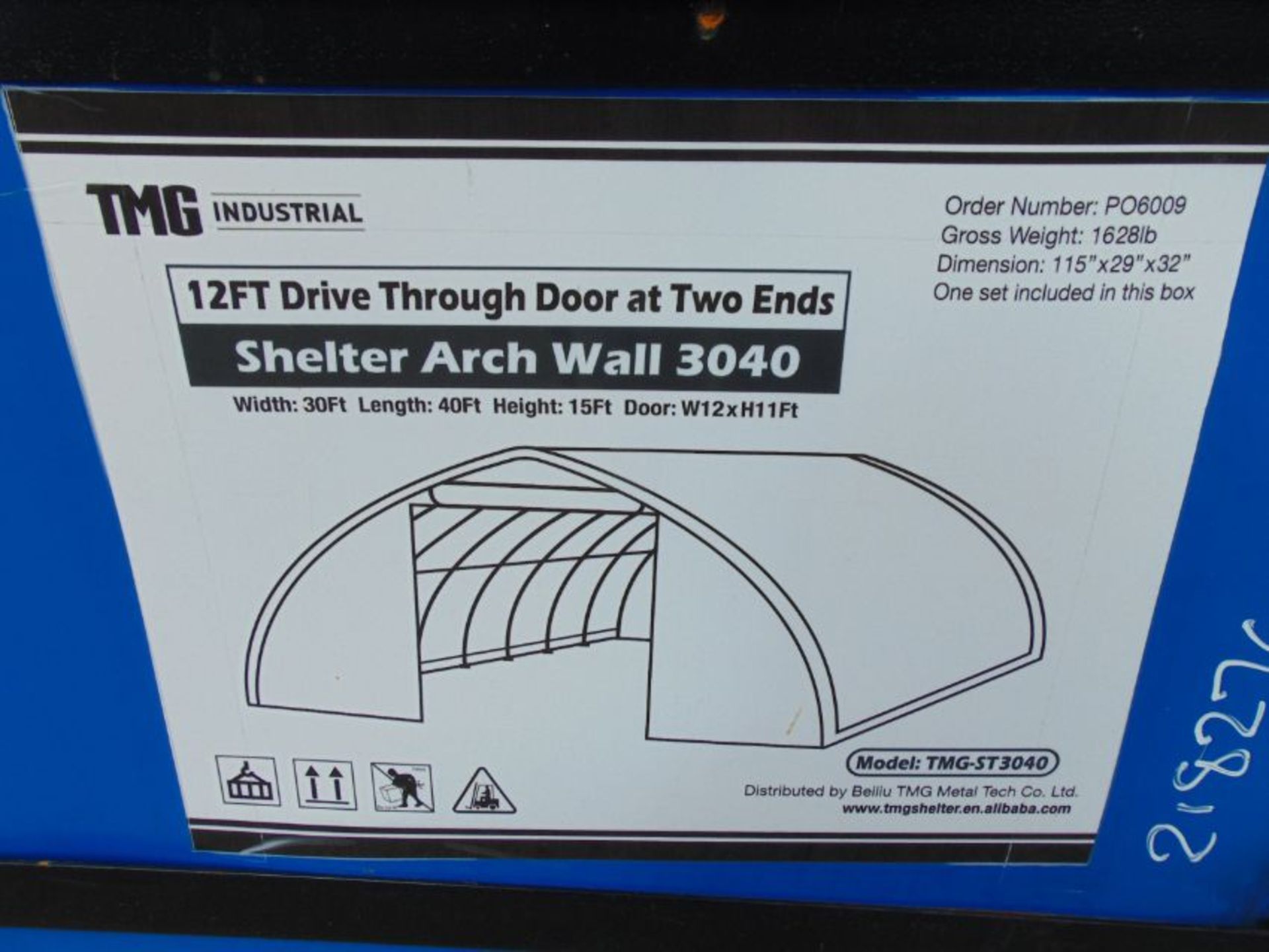 Heavy Duty Storage Shelter 30'W x 40'L x 15' H - Image 4 of 5