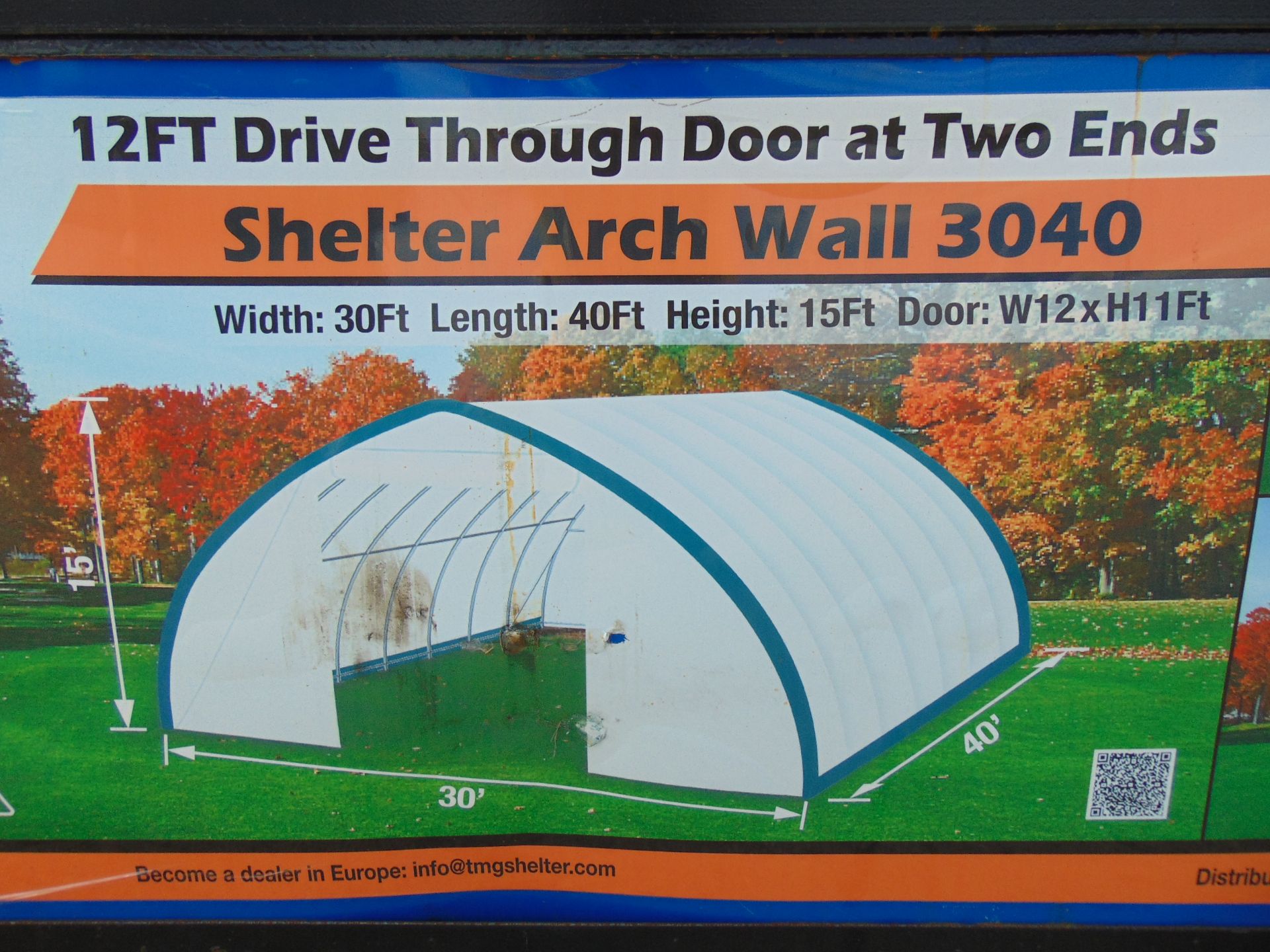 Heavy Duty Storage Shelter 30'W x 40'L x 15' H - Image 2 of 5