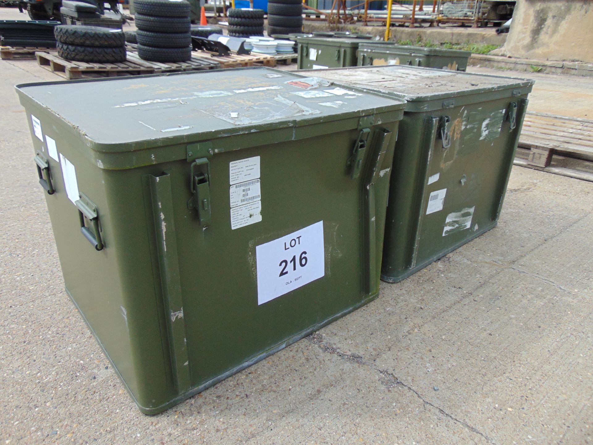 2 x Large Aluminium Storage Boxes 78 x 65 x 60 cms as shown - Image 2 of 4