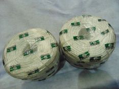 2 x UNISSUED 220Mtr Coil of 9mm Dia Polyester Cord