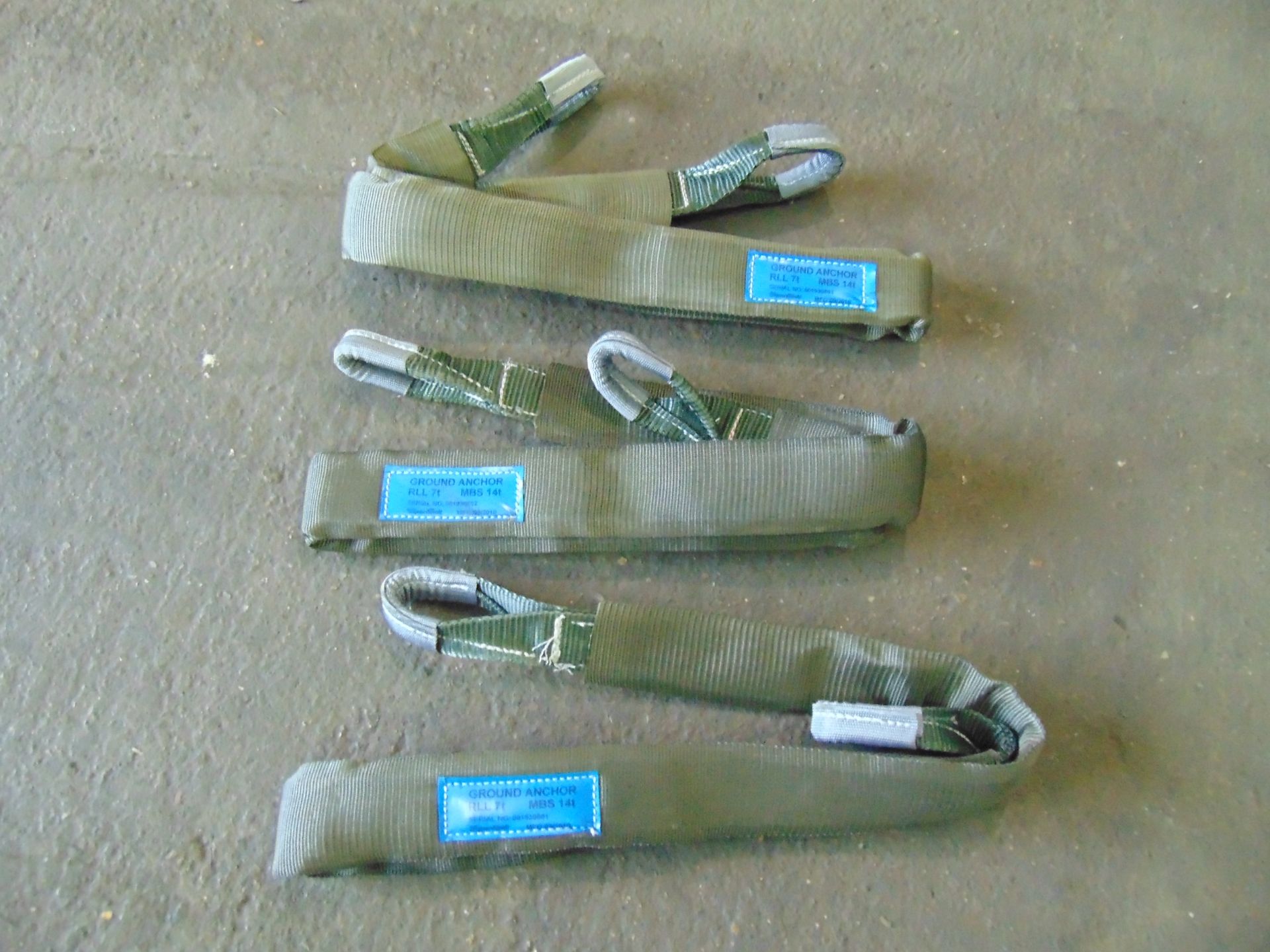 3 x Unissued SpanSet 14t Ground Anchor Straps as shown