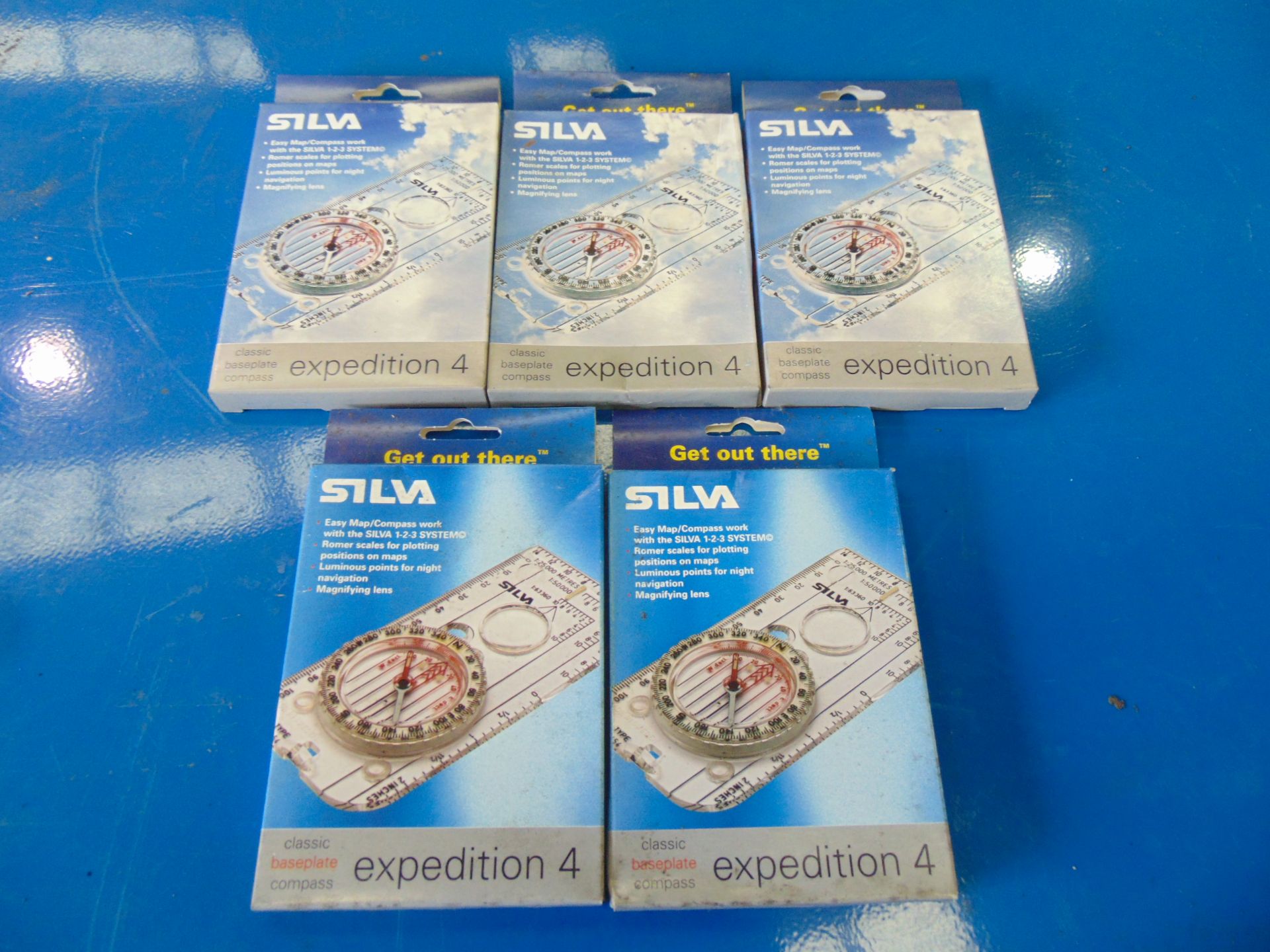 5 x Unissued Silva Expedition 4 classic baseplate compasses