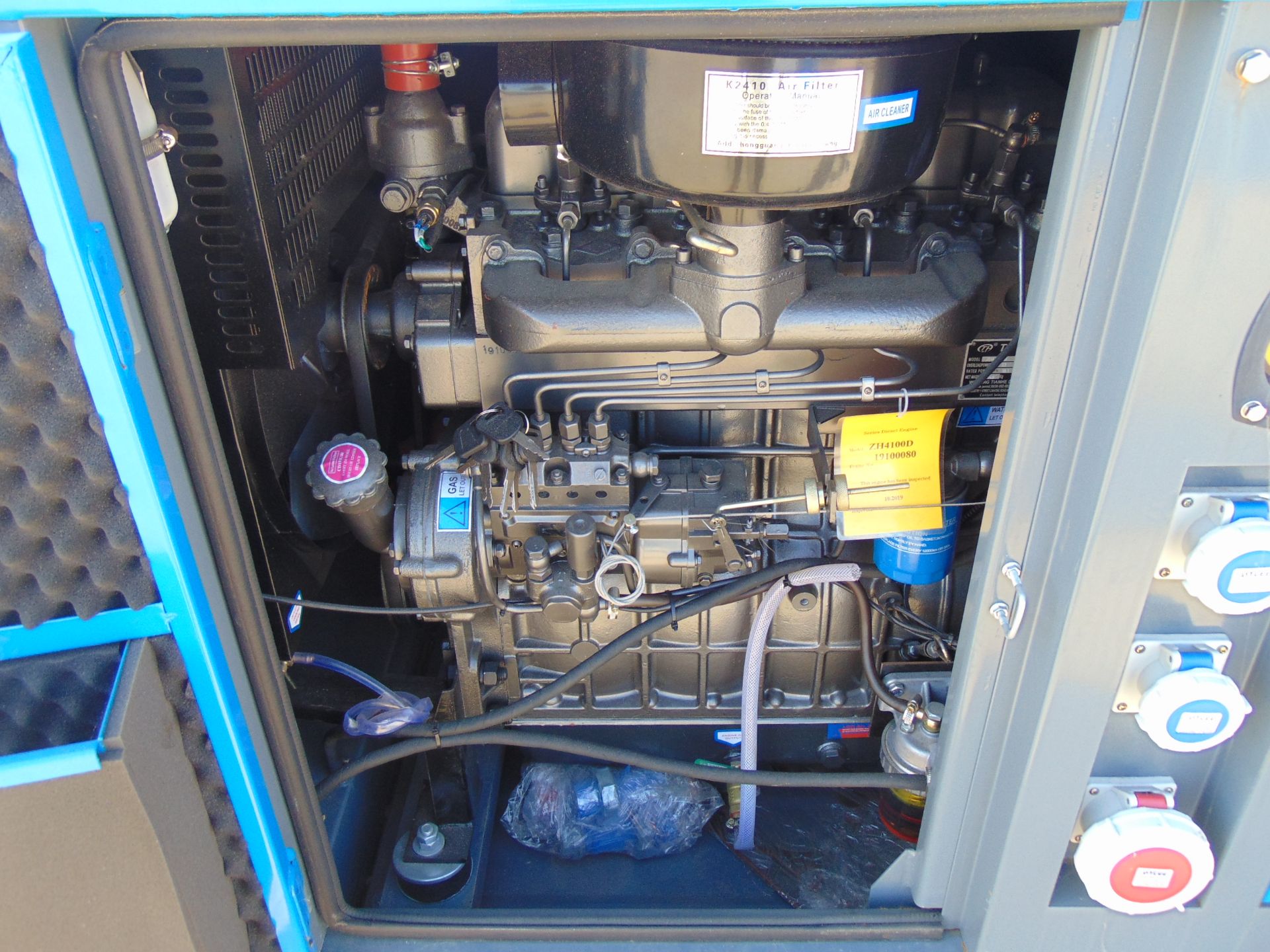 UNISSUED 50 KVA 3 Phase Silent Diesel Generator Set. This generator is 3 phase 380 volt 50 Hz - Image 9 of 23