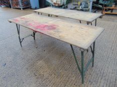 2 x Standard British Army 6 ft Folding Tables