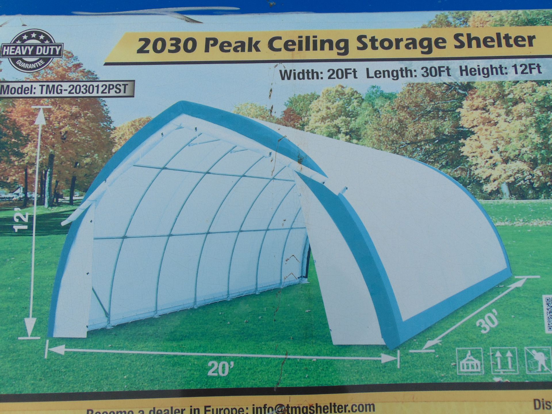 Heavy Duty Storage Shelter 20'W x 30'L x 12' H P/No 203012PST