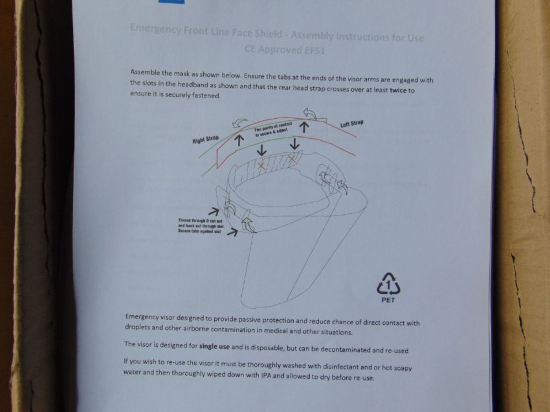 1000 x Unissued Covid-19 Emergency Front Line Face Shields - Image 5 of 5
