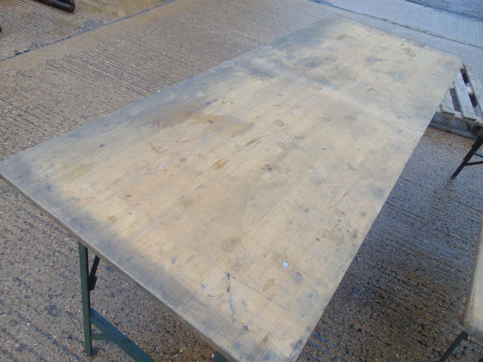 2 x Standard British Army 6 ft Folding Tables - Image 4 of 5