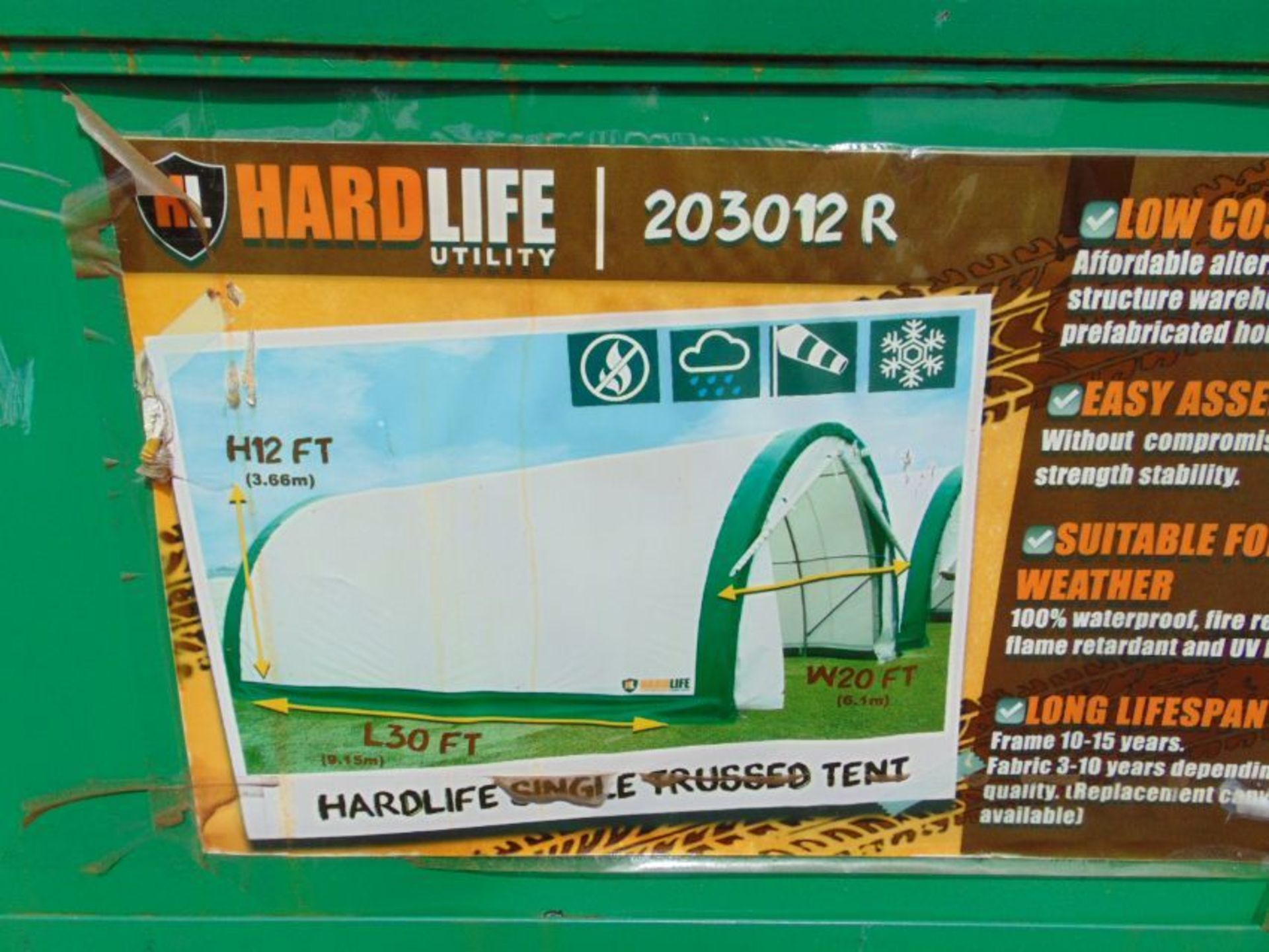 Heavy Duty Storage Shelter 20'W x 30'L x 12' H P/No 203012R