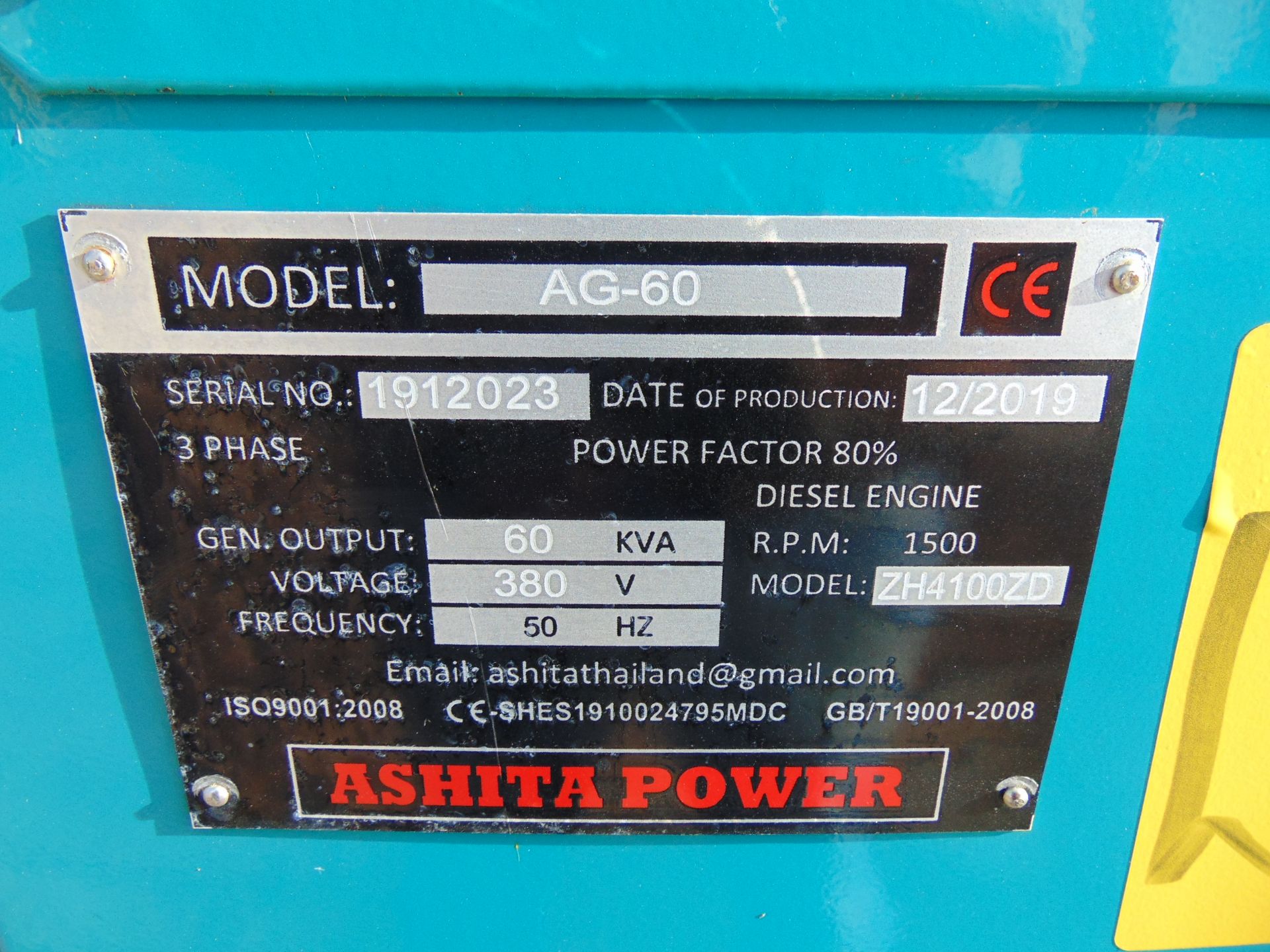 UNISSUED 60 KVA 3 Phase Silent Diesel Generator Set - Image 8 of 21