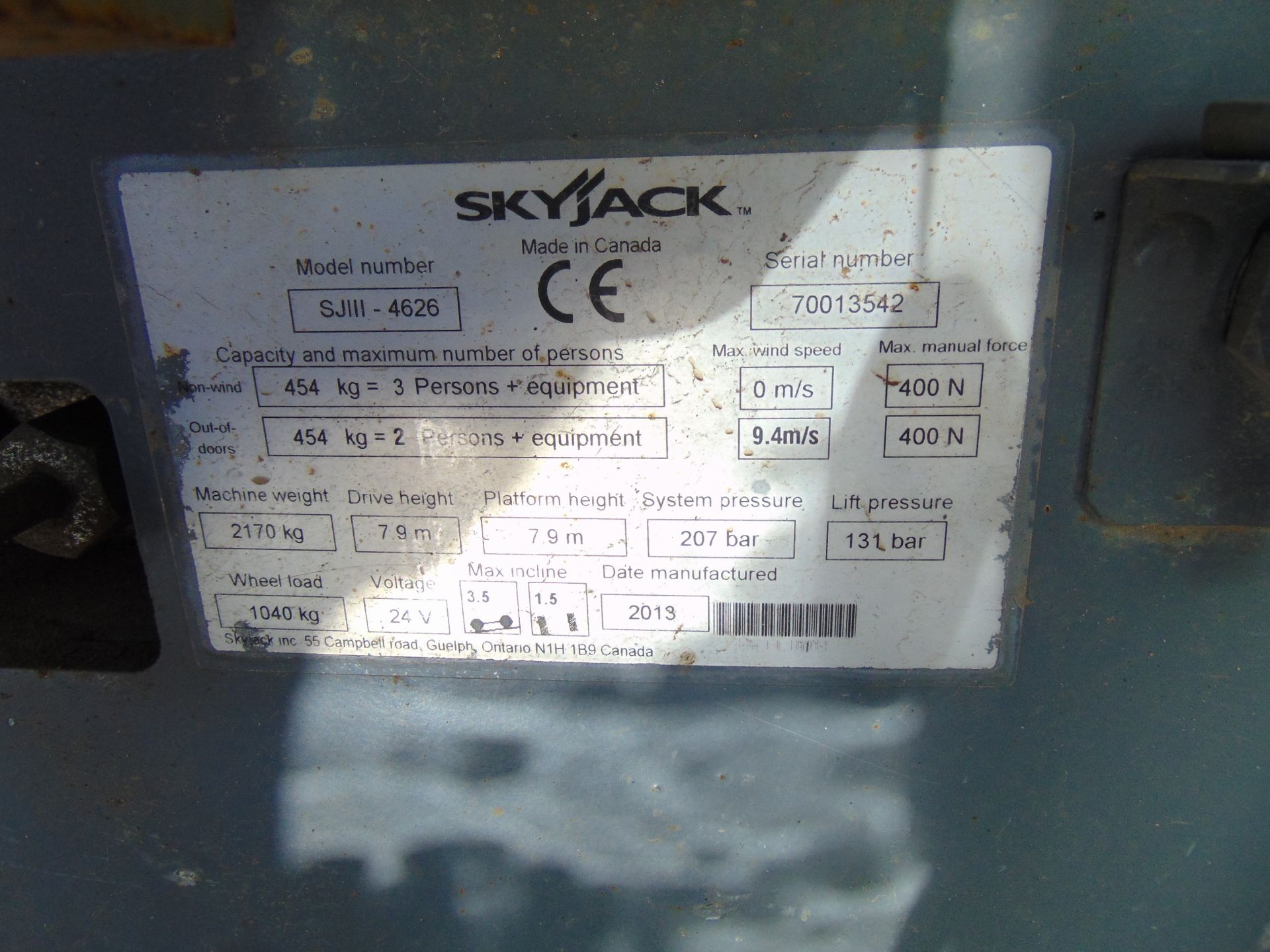 SkyJack SJ1114626 Electric Scissor Lift ONLY 108 Hours! - Image 19 of 23