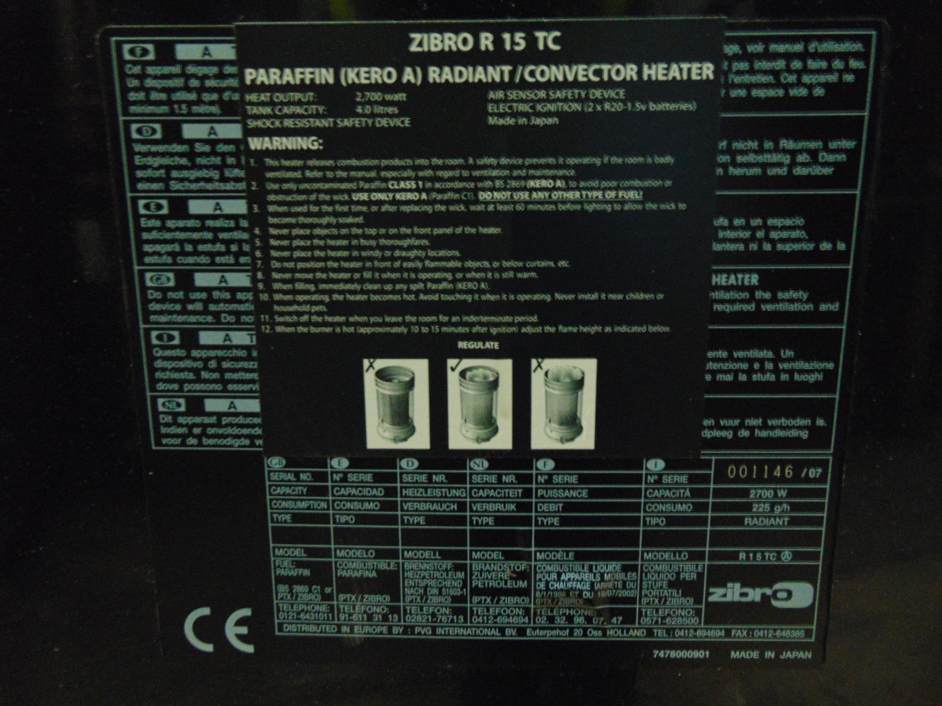 2 x Zibro R 15 TC Paraffin / Kerosene Heater. - Image 6 of 6