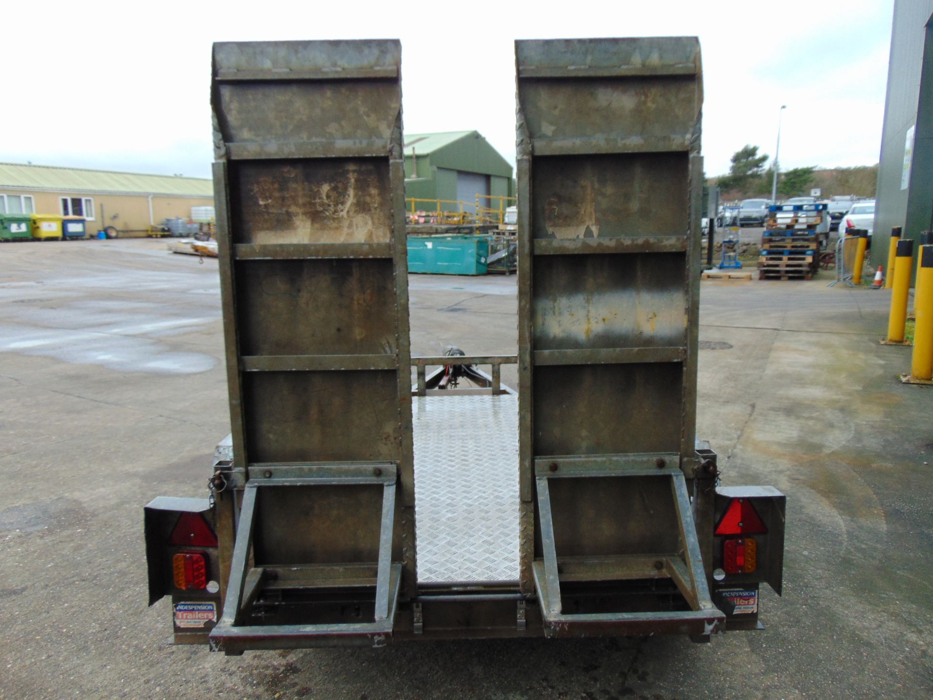 Indespension Twin Axle Galvanised Plant Trailer C/W Rear Ramps - Image 5 of 13