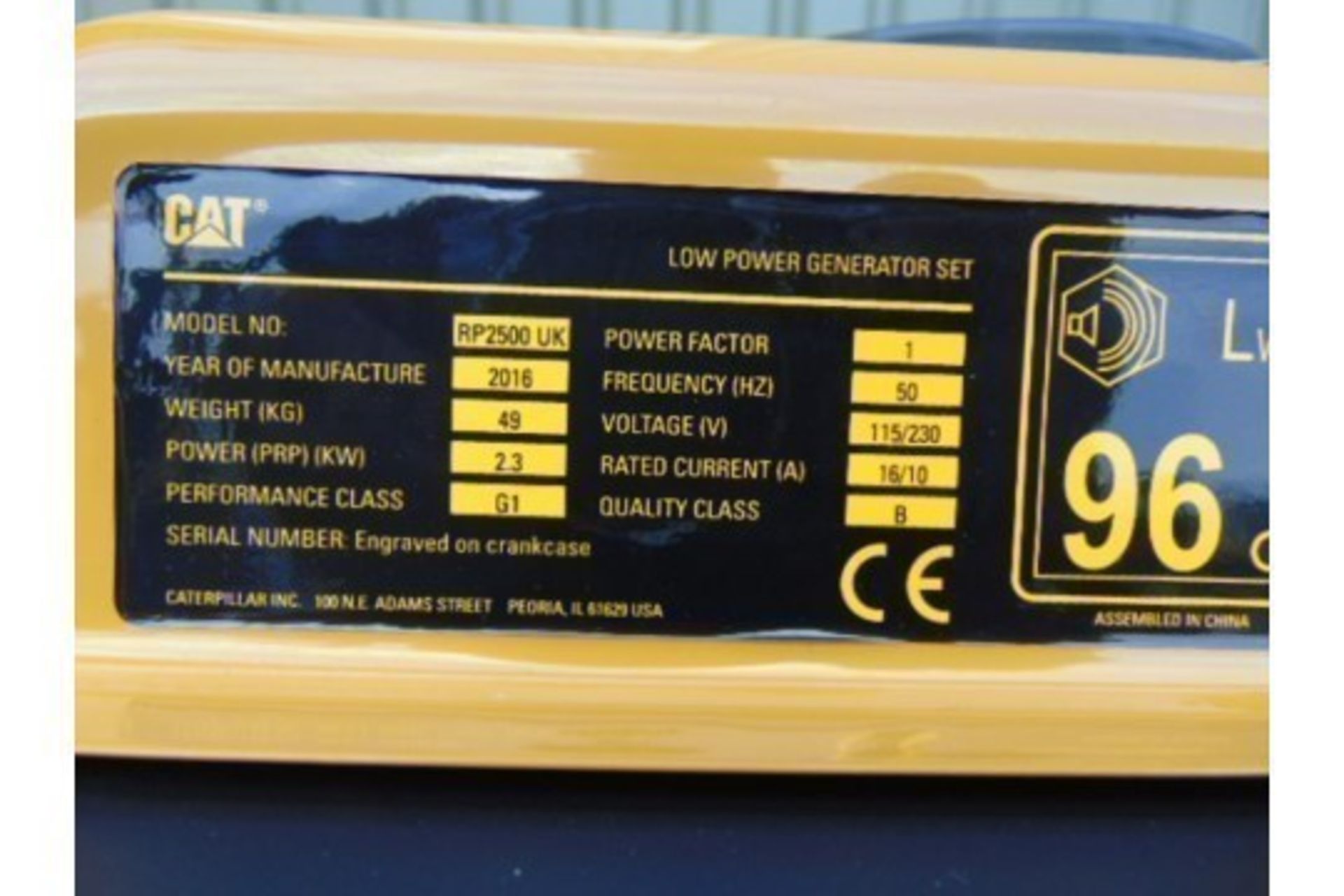 UNISSUED Caterpillar RP2500 Industrial Petrol Generator Set - Bild 8 aus 10