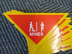 10 x Battlefield Mine Warning Signs