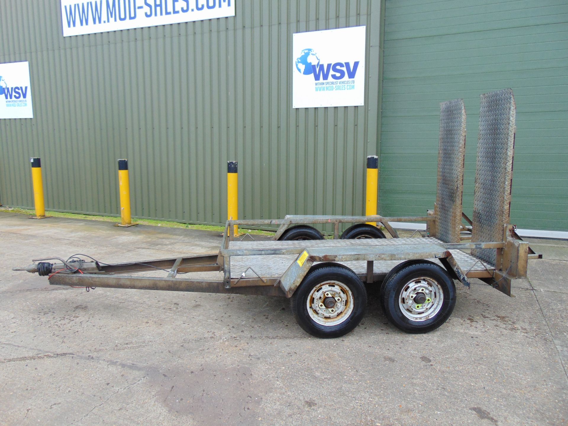 Indespension Twin Axle Galvanised Plant Trailer C/W Rear Ramps - Image 4 of 13