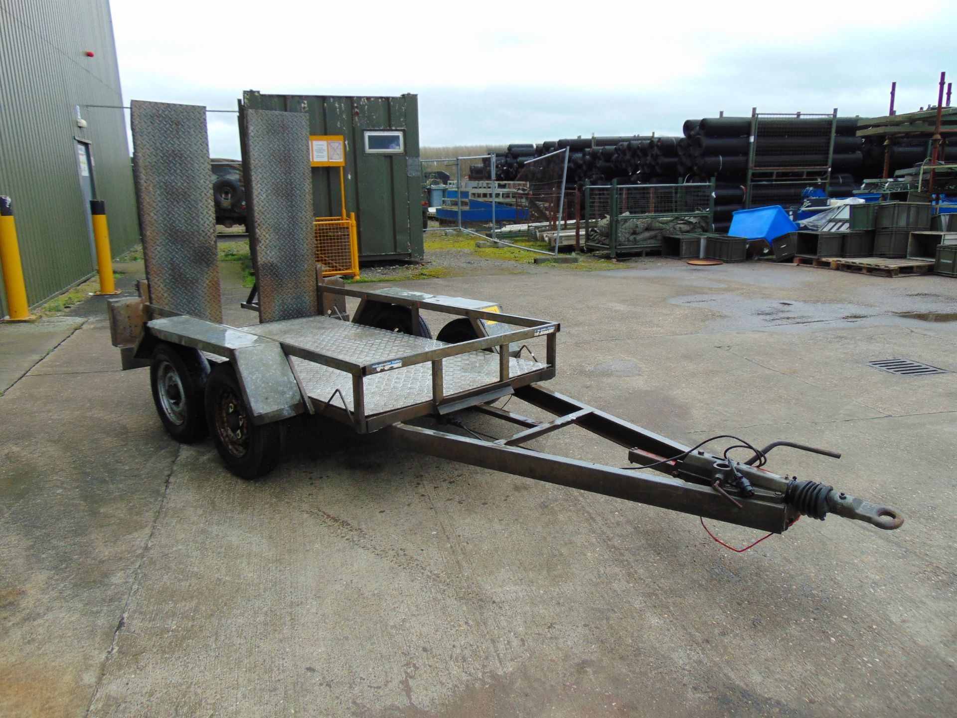 Indespension Twin Axle Galvanised Plant Trailer C/W Rear Ramps - Image 3 of 13