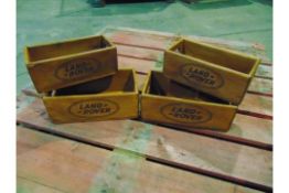 4 x Land Rover Wooden Display / Storage Boxes