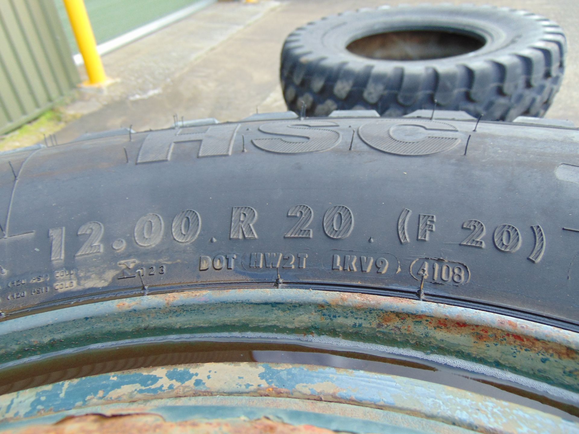 4 x Continental HSC Construction 12.00 R20 Tyres on 10 Stud Rims - Image 6 of 6