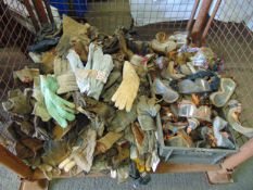 Stillage of Assorted Gloves and Goggles.