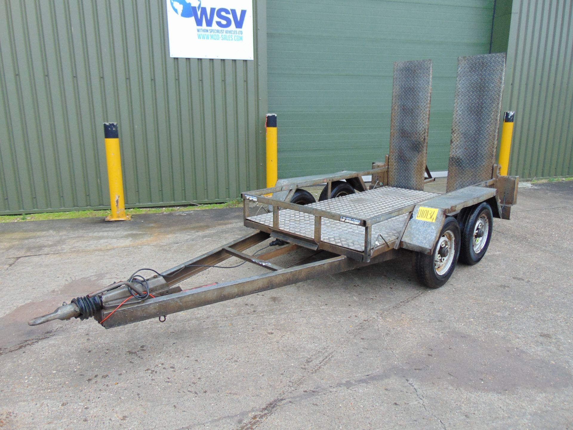 Indespension Twin Axle Galvanised Plant Trailer C/W Rear Ramps