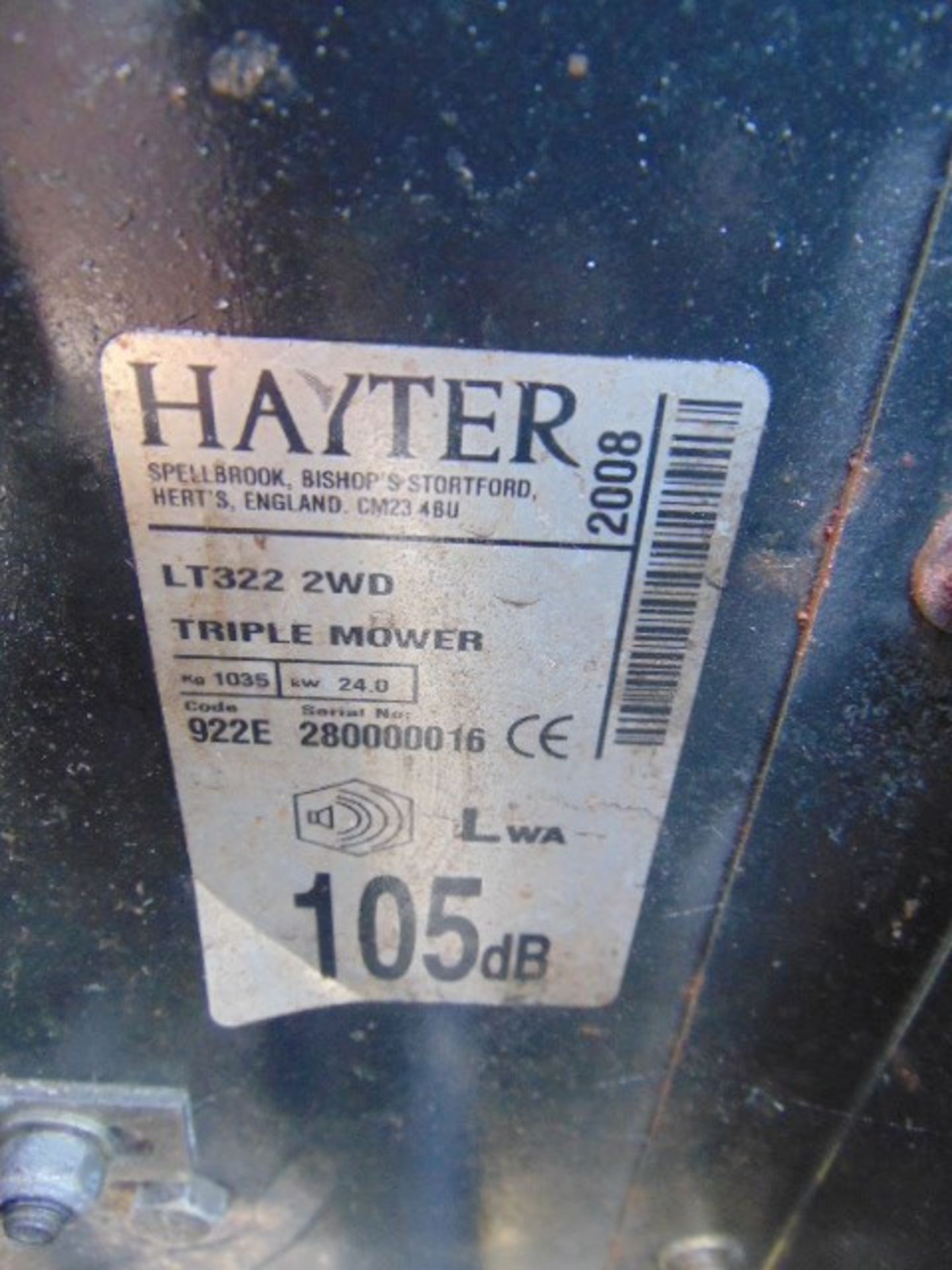 Ex Council 2008 Hayter LT322 Triple Gang Ride on Mower 3500 hours only - Image 22 of 22