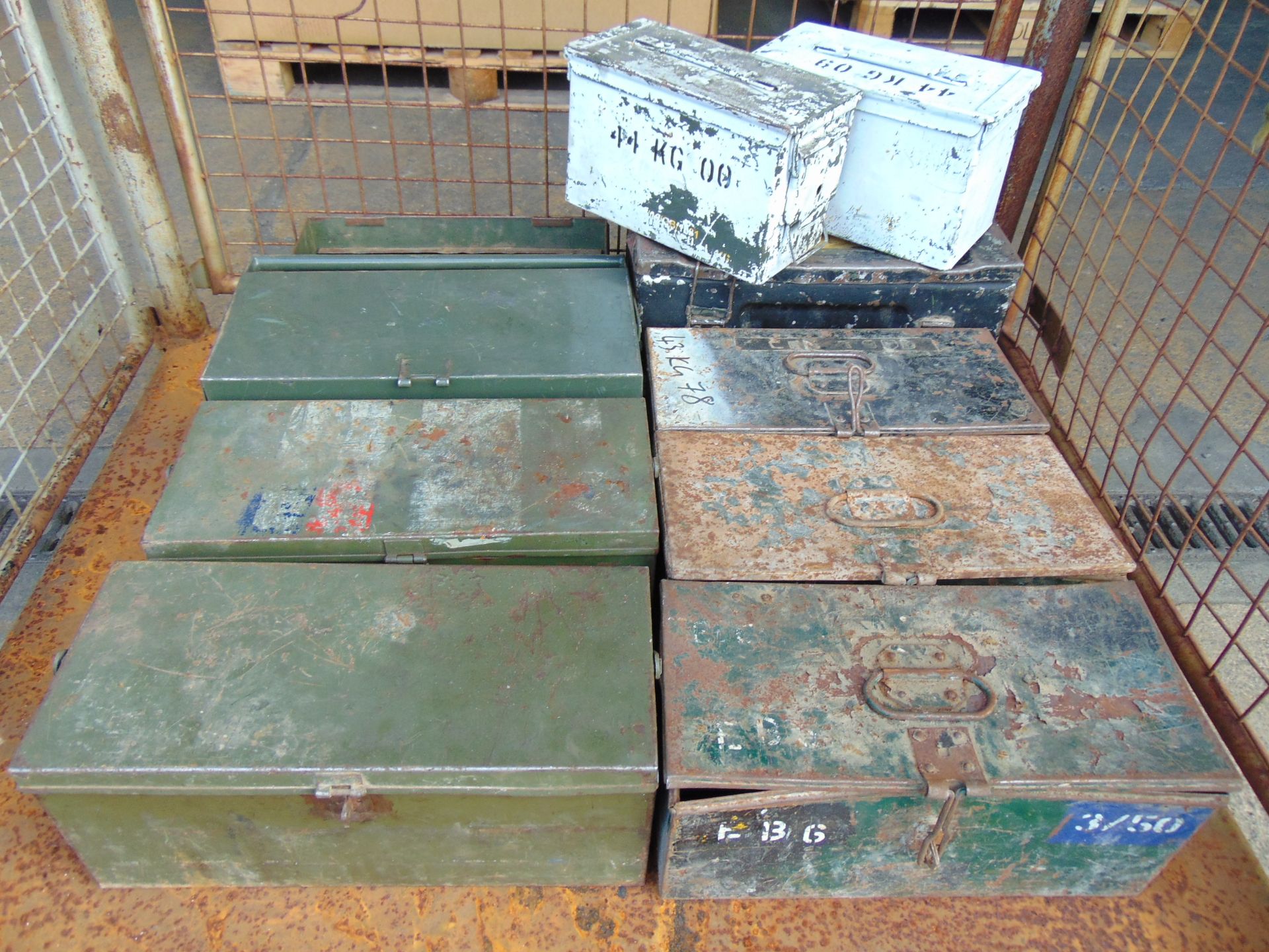 Stillage Of Mixed Tool Boxes And Ammo Tins. - Image 2 of 4