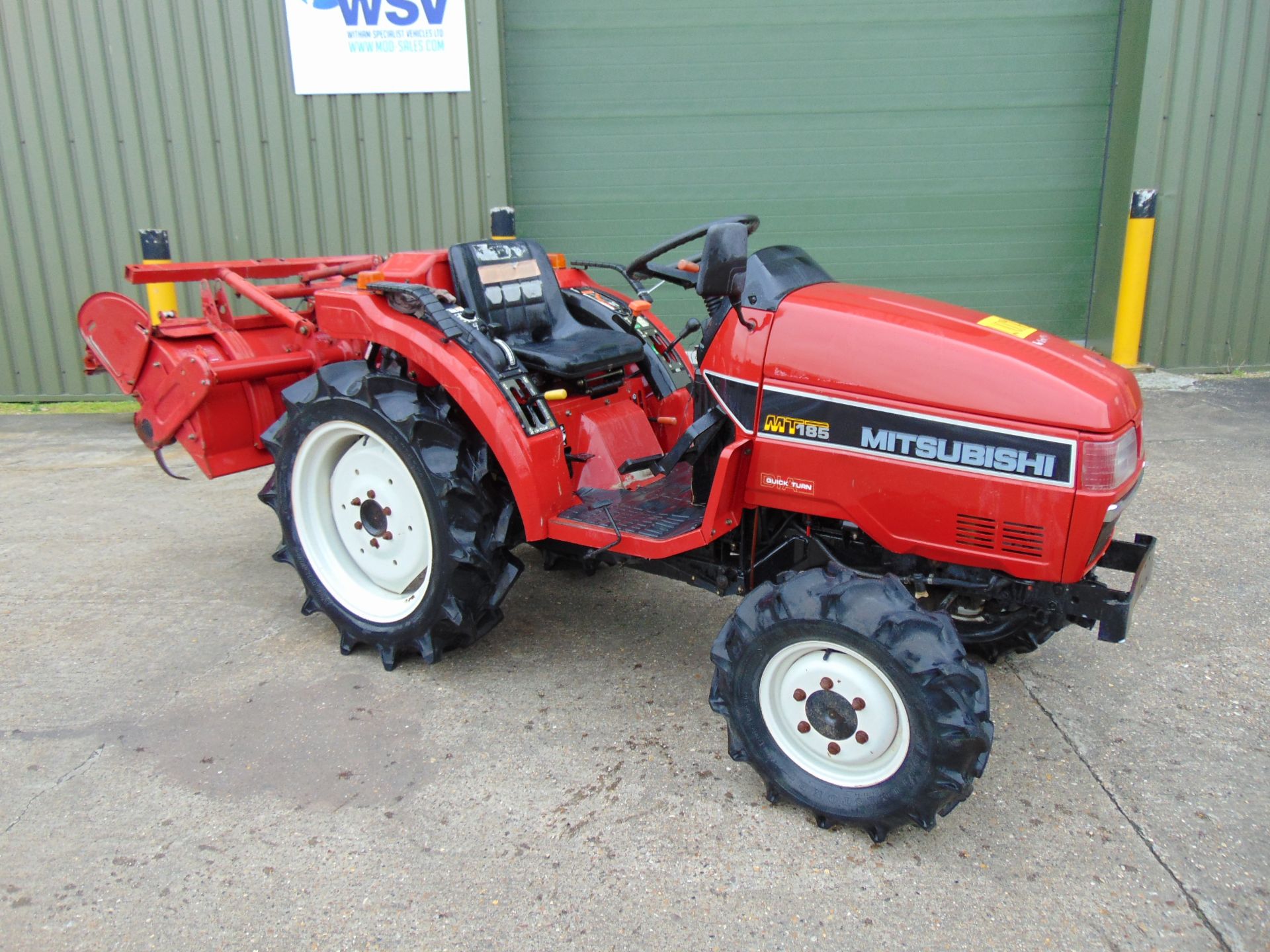 Mitsubishi MT185 Compact Tractor with Rotovator ONLY 1,307 HOURS!!!