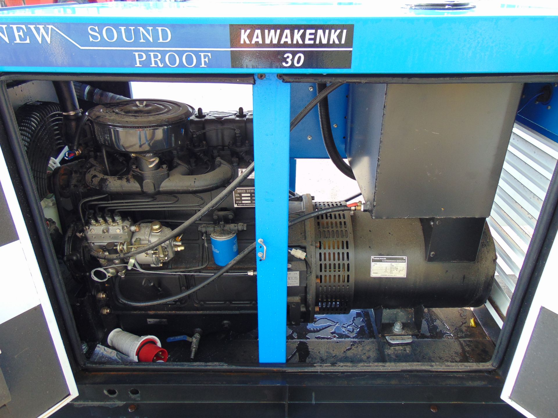 UNISSUED 30 KVA 3 Phase Silent Diesel Generator Set. This generator is 3 phase 230/400 volt 50 Hz - Image 11 of 19