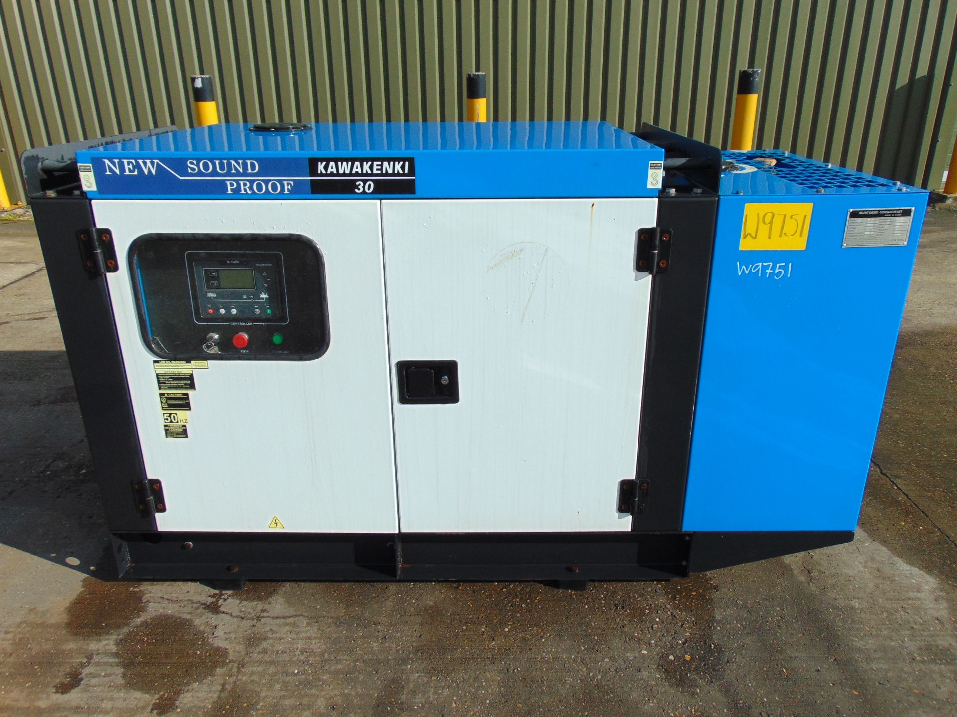 UNISSUED 30 KVA 3 Phase Silent Diesel Generator Set. This generator is 3 phase 230/400 volt 50 Hz