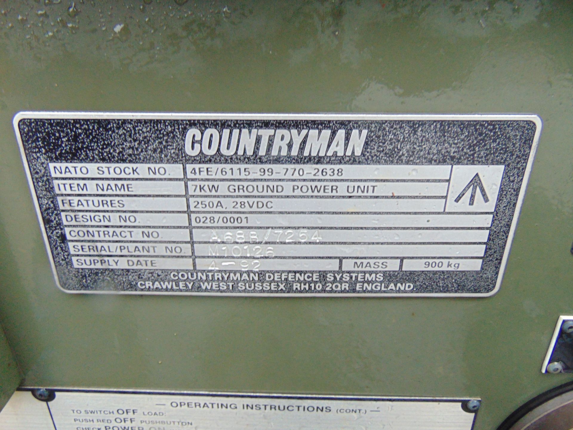 Countryman 7KW Trailer Mounted Ground Power Unit c/w Lister Petter LPW3 and Twin Alternators - Image 21 of 21