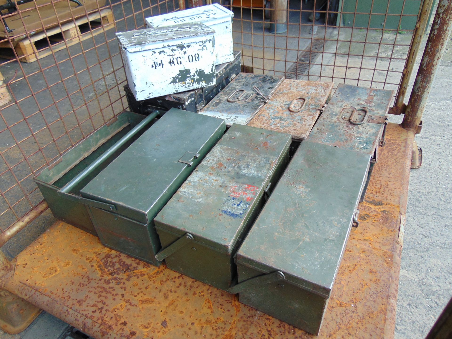 Stillage Of Mixed Tool Boxes And Ammo Tins. - Image 3 of 4