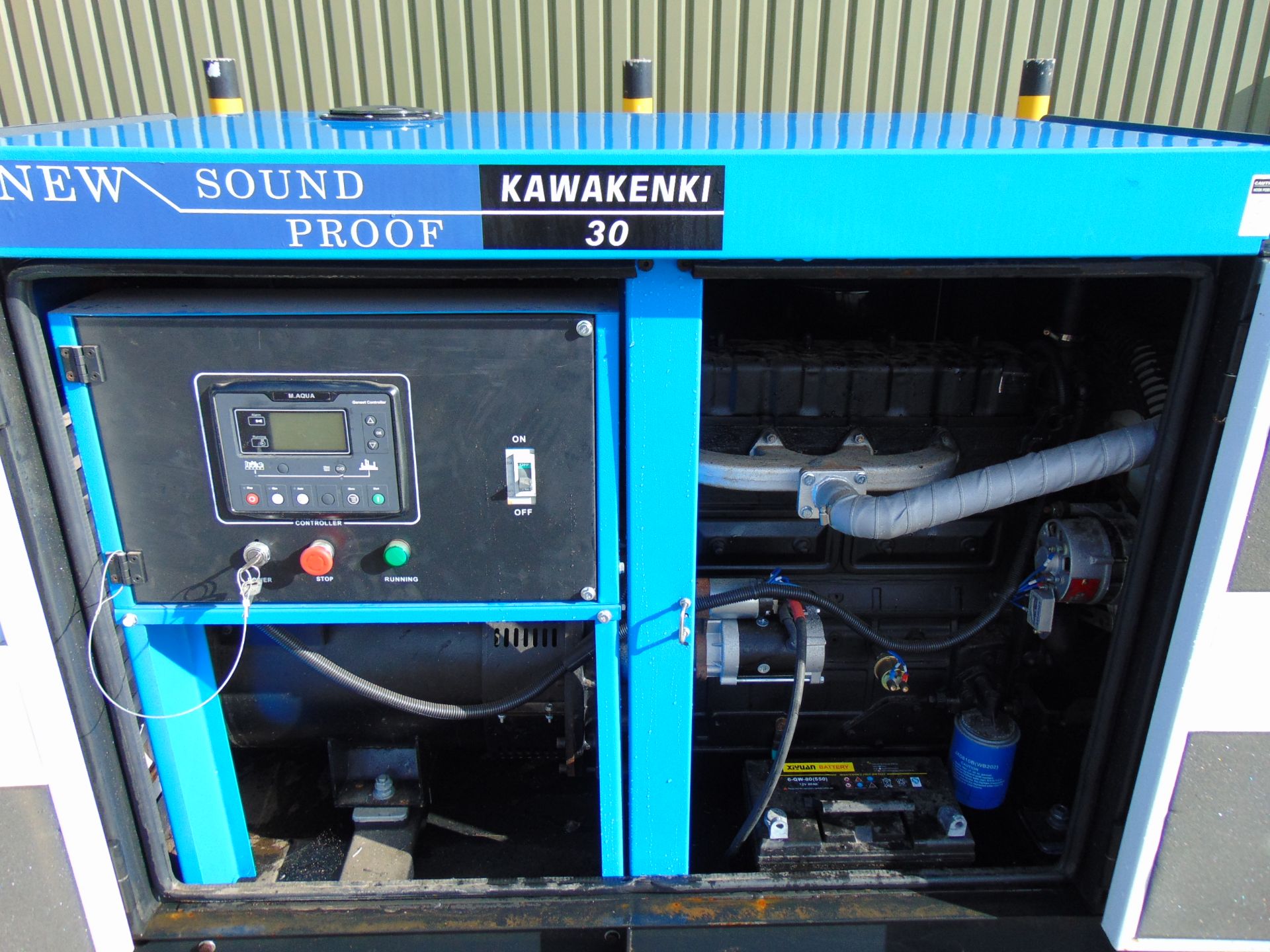 UNISSUED 30 KVA 3 Phase Silent Diesel Generator Set. This generator is 3 phase 230/400 volt 50 Hz - Image 9 of 19