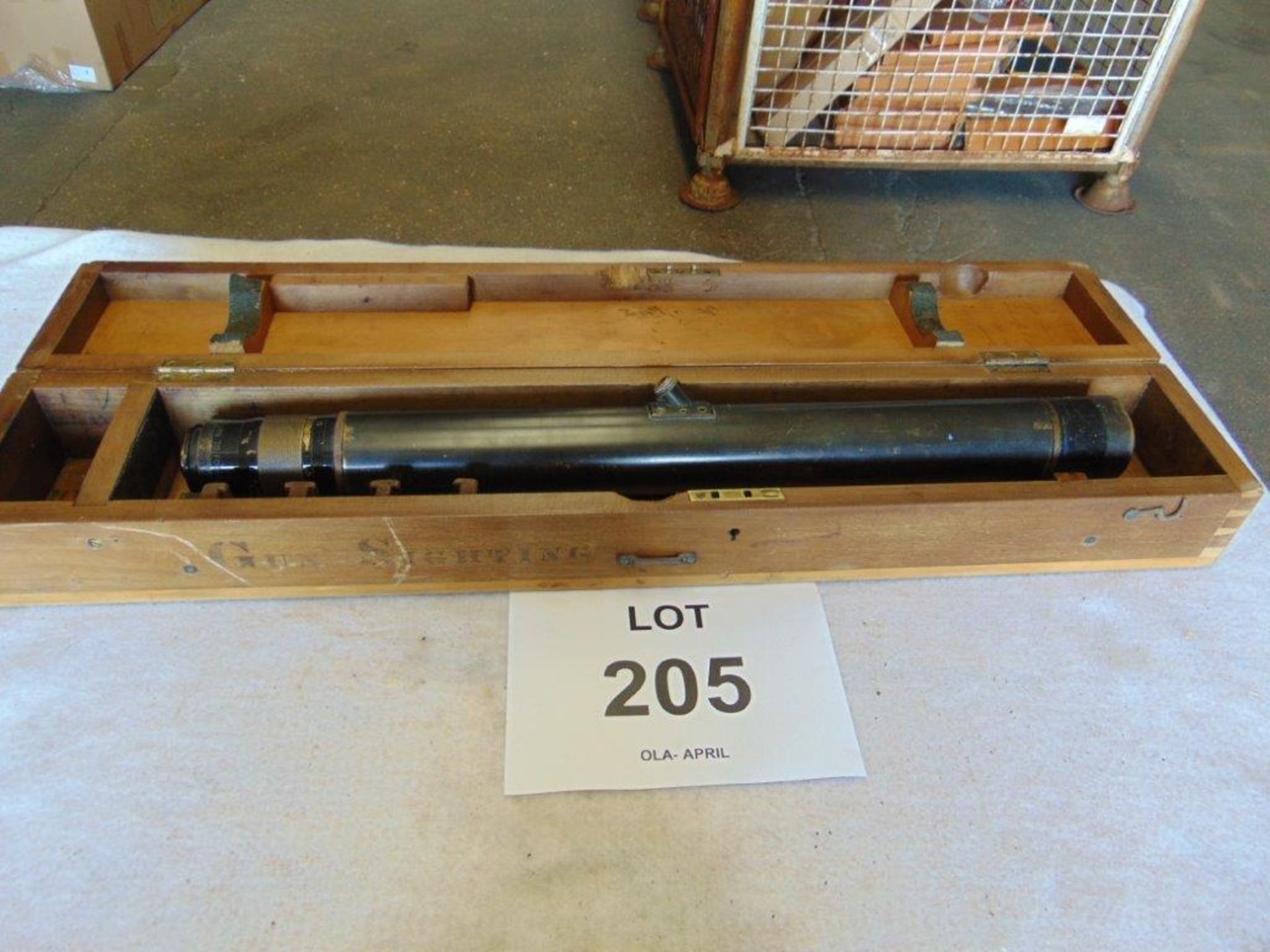 Gun Sighting Telescope in wooden box