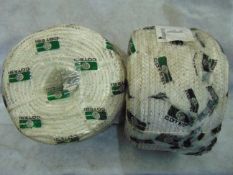 2 x UNISSUED 220Mtr Coil of 9mm Dia Polyester Cord