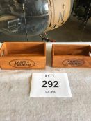 Quantity 2 x Wooden Land Rover Storage Boxes