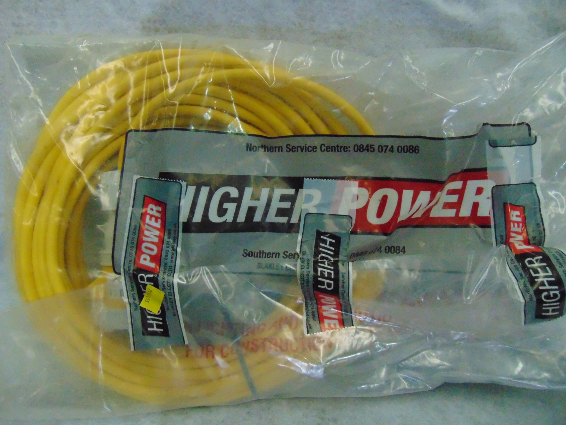 UNISSUED Higher Power, Power And Lighting 110V /AC 2P+E 50Hz 16A Ext Lead. - Image 2 of 5
