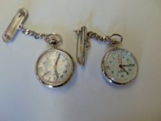 Pair of Jean Pierre Nurses Fob Watches with chain