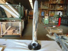 Polished Aluminium Aircraft Propeller Blade on wooden base