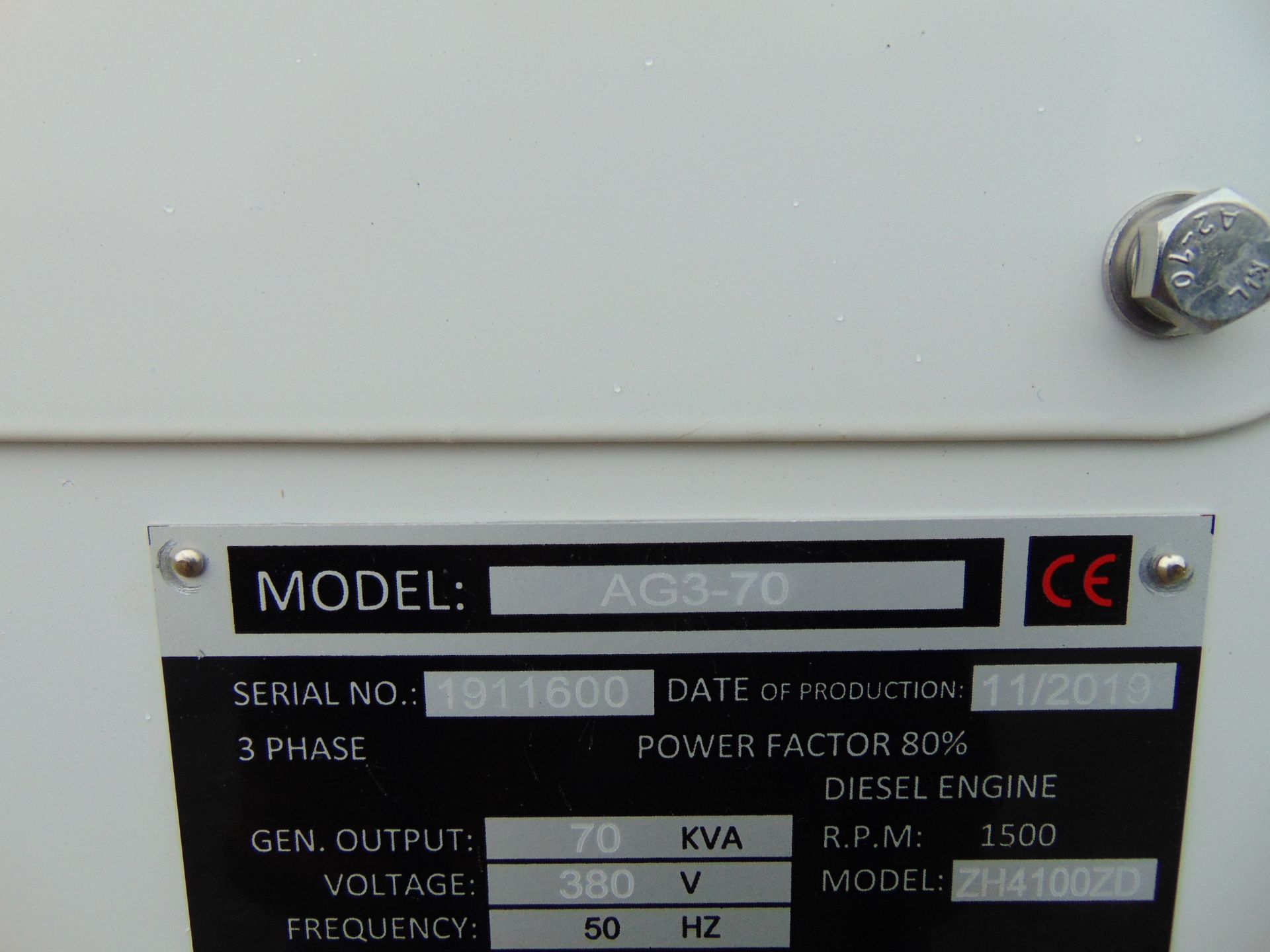 UNISSUED WITH TEST HOURS ONLY 70 KVA 3 Phase Silent Diesel Generator Set - Image 19 of 19