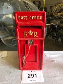 E. R. POST BOX cast Aluminium with keys Etc.