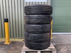 Qty 5 x Michelin 315 / 80 R 22.5 X WORKS XZY Tyres. Unused