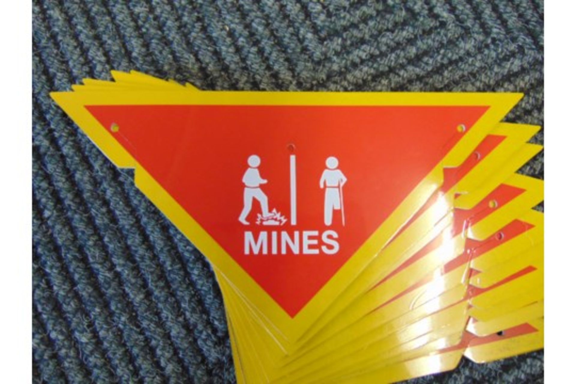 10 x Battlefield Mine Warning Signs.