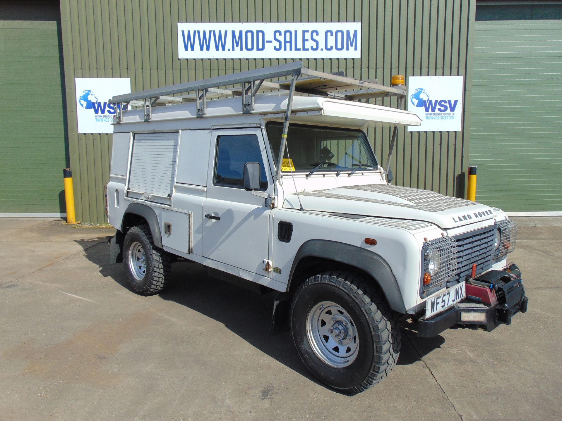 Lot 70 - 2007 Land Rover Defender 110 Puma Hardtop 4x4 Special Utility (Mobile Workshop) complete with Winch