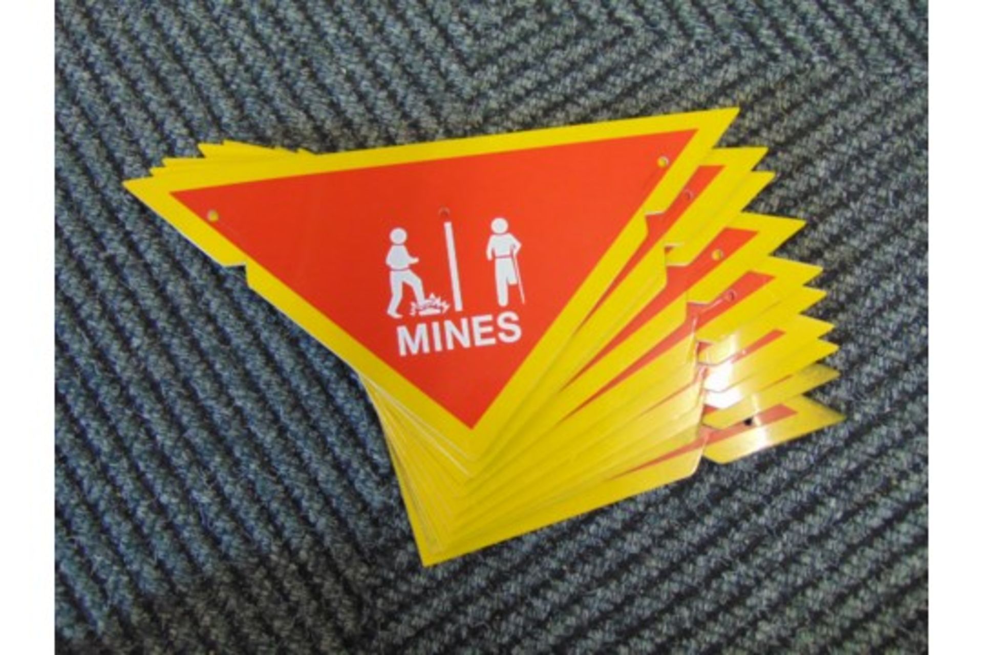 10 x Battlefield Mine Warning Signs. - Image 3 of 4