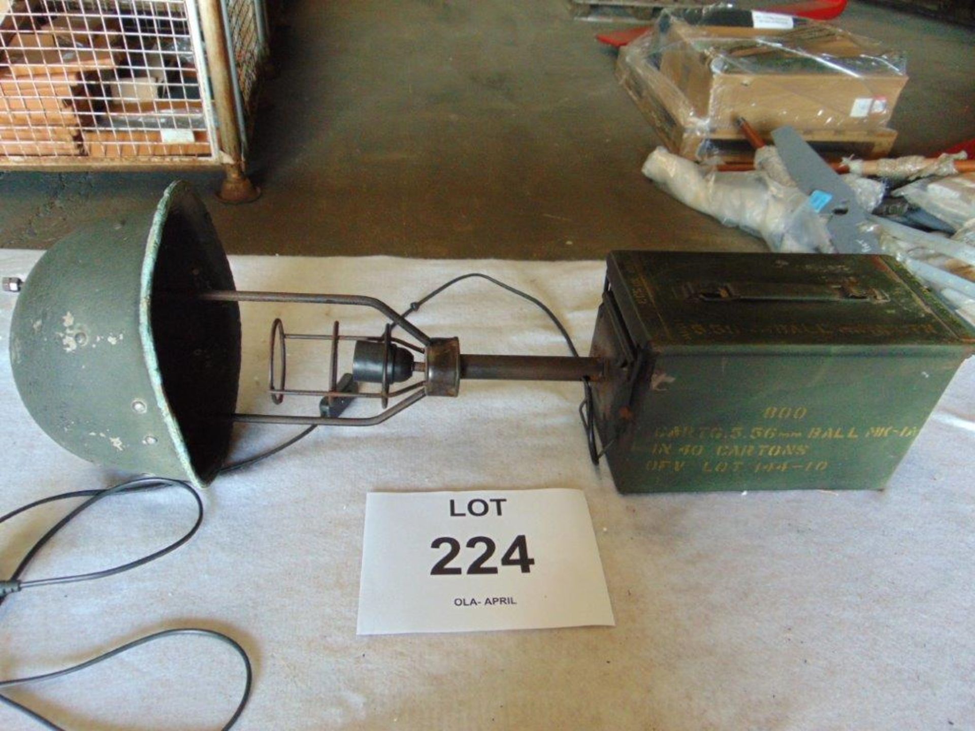 Vietnam US Army Table Lamp - Image 3 of 3