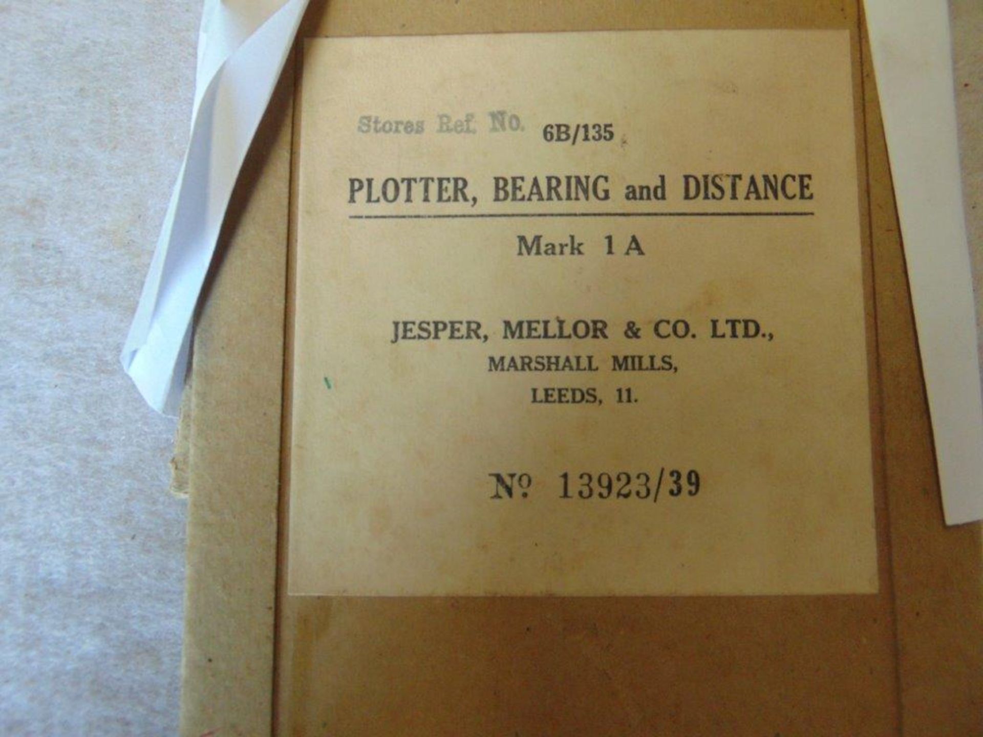 WW2 RAF Protractor and Bearing/Distance Plotter Marked 650 Sqdn - Image 4 of 4