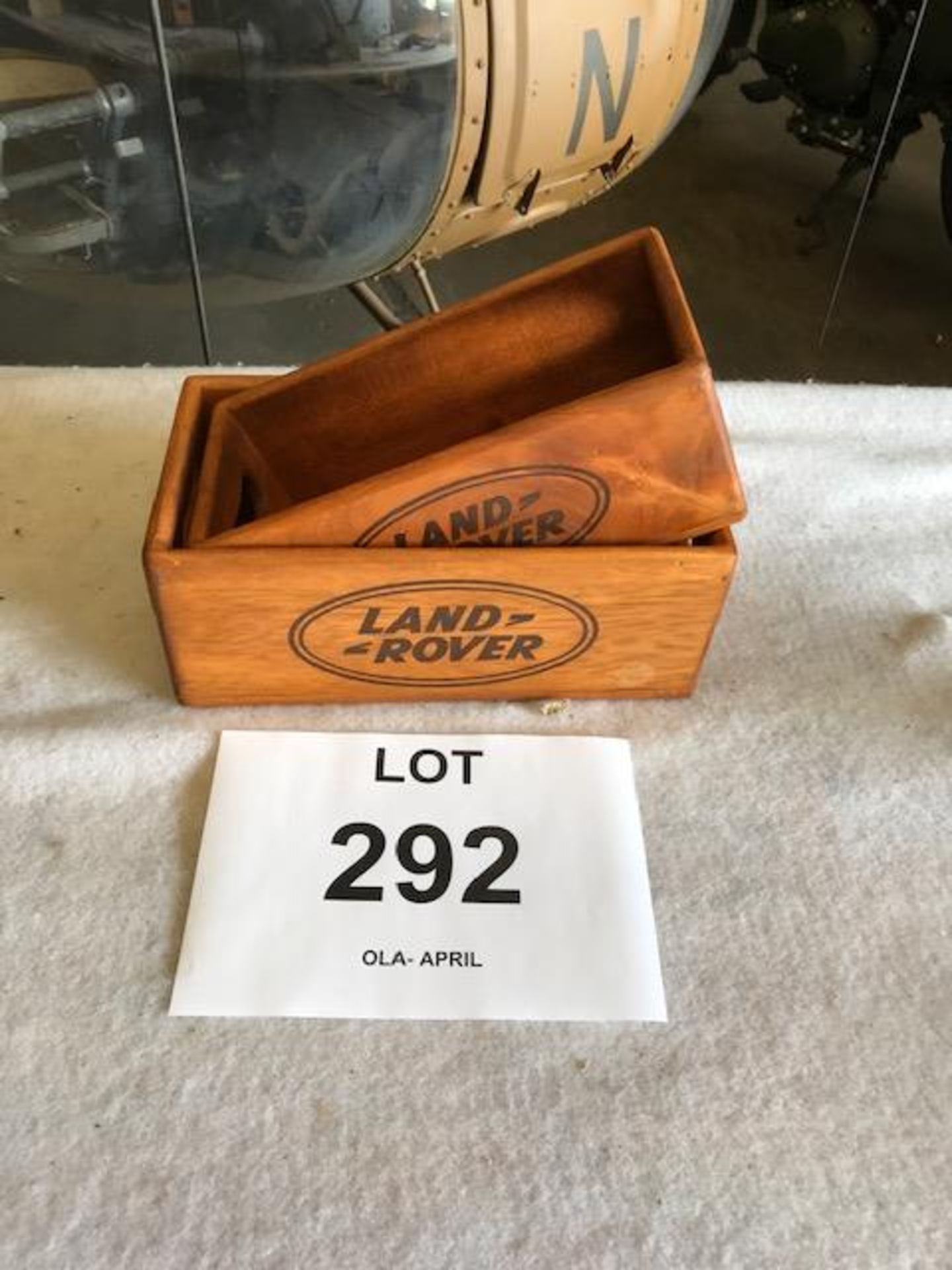 Quantity 2 x Wooden Land Rover Storage Boxes - Image 2 of 2
